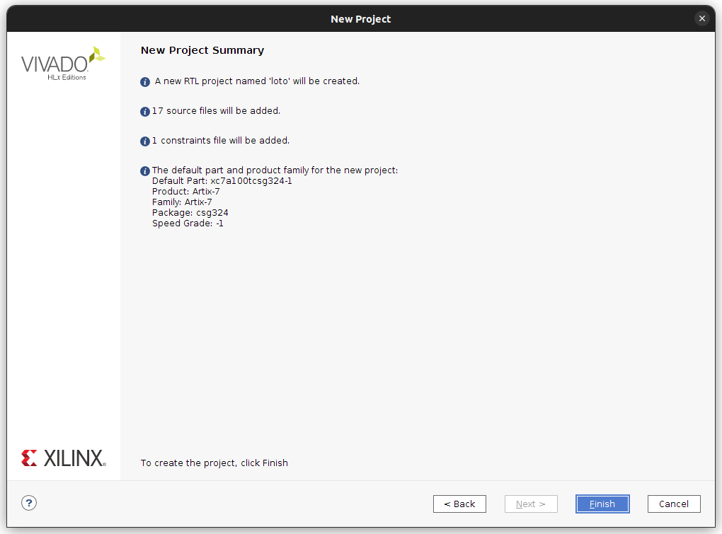 New Project Summary