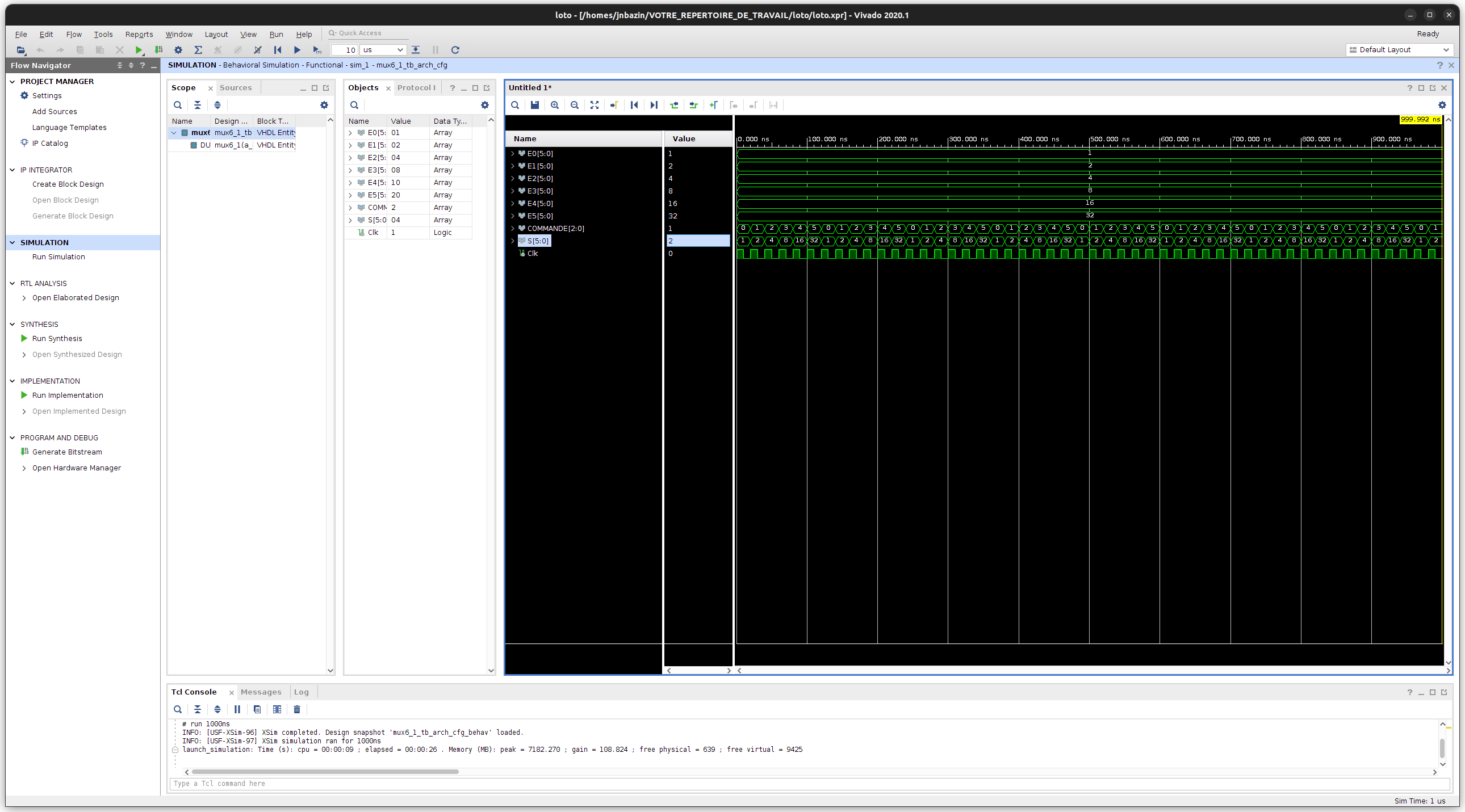 Simulation window