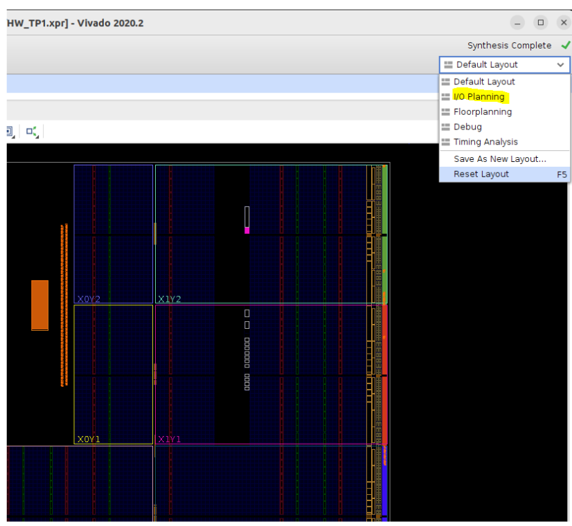 Switch to the IO planning view